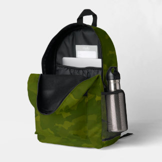 Mochila Impresa Patrón de camuflaje verde oliva
