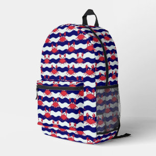 Mochila Impresa Patrón de cangrejos felices