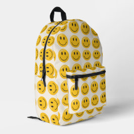 Mochila Impresa Patrón de caras sonrientes - Sonrisas amarillas ín