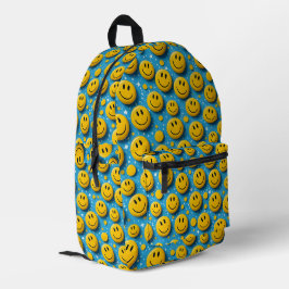 Mochila Impresa Patrón de caras sonrientes - Sonrisas amarillas ín