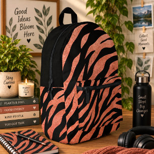 Mochila Impresa Patrón de cebra brillante