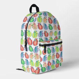Mochila Impresa Patrón de cerdo de Guinea de arte pop colorido