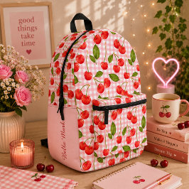 Mochila Impresa Patrón de cereza dulce