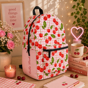 Mochila Impresa Patrón de cereza dulce