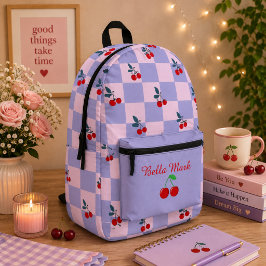 Mochila Impresa Patrón de cereza dulce