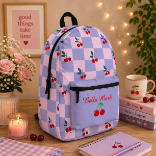 Mochila Impresa Patrón de cereza dulce