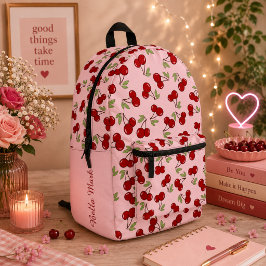 Mochila Impresa Patrón de cereza dulce