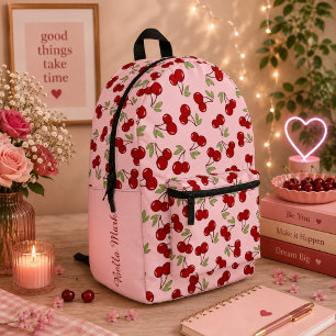 Mochila Impresa Patrón de cereza dulce