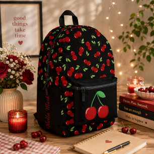 Mochila Impresa Patrón de cereza dulce