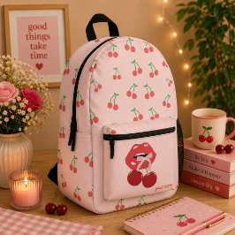 Mochila Impresa Patrón de cereza dulce