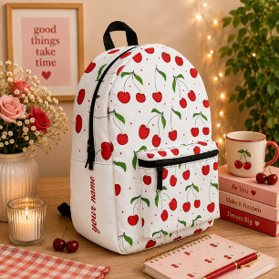 Mochila Impresa Patrón de cereza dulce