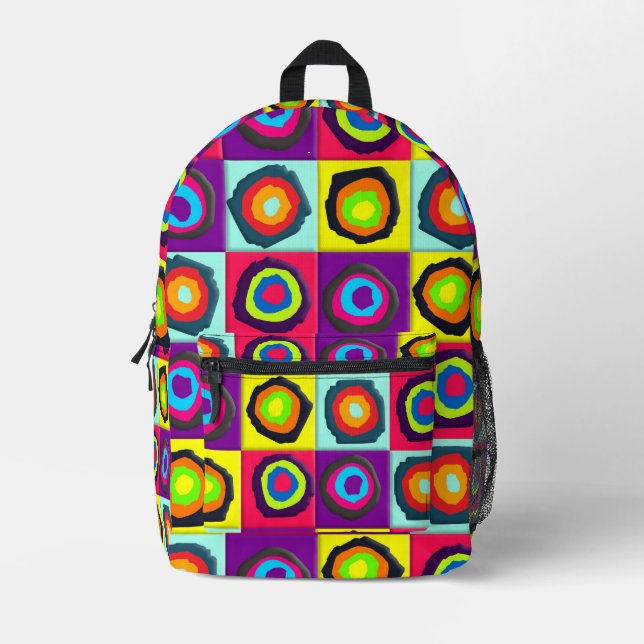 Mochila Impresa patrón de círculos (Anverso)
