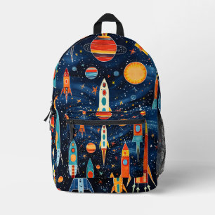 Mochila Impresa Patrón de cohete abstracto