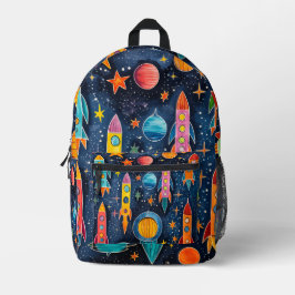 Mochila Impresa Patrón de cohete abstracto