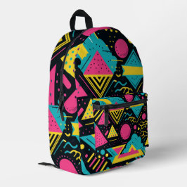 Mochila Impresa Patrón de colores de los años 80