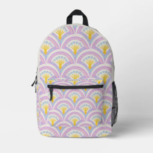 Mochila Impresa patrón de concha de colores pastel