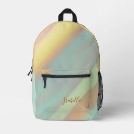 Mochila Impresa Patrón de concha marina costera de playa Nombre pe