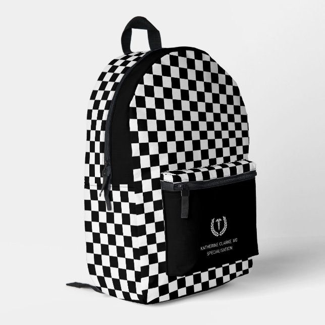 Mochila Impresa Patrón de control personalizado Enfermero Médica m (Esquina izquierda trasera)