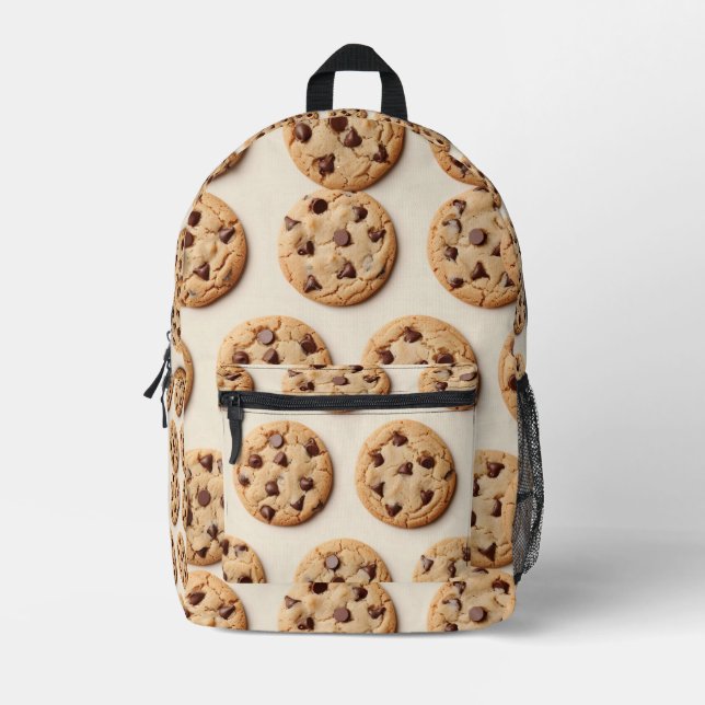 Mochila Impresa Patrón de cookie de chocolate con mosaico (Anverso)