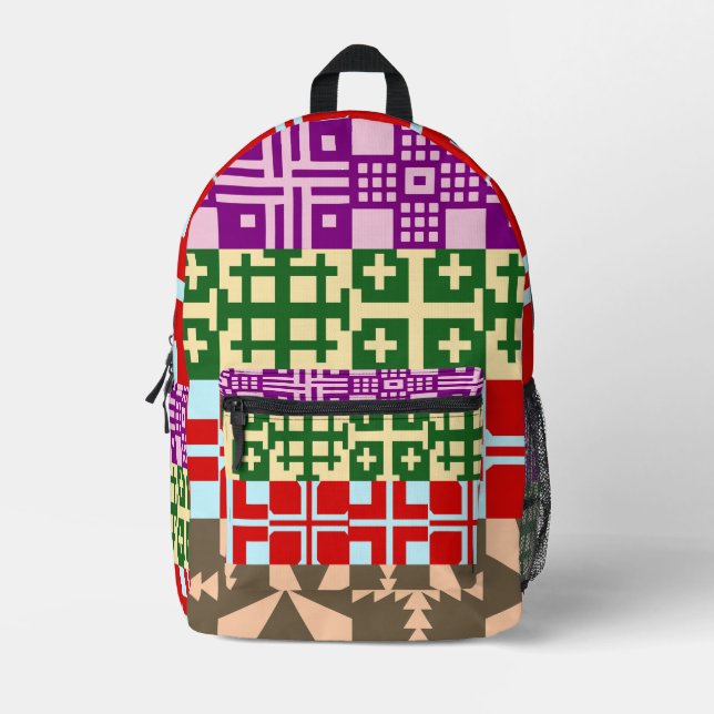 Mochila Impresa Patrón de cruces cristianas 1 (Anverso)