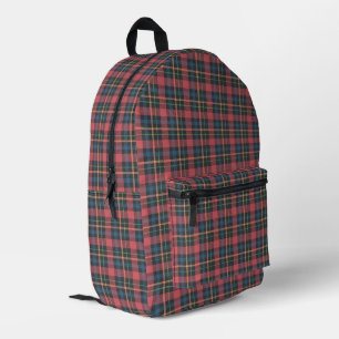 Mochila Impresa Patrón de Cuadro Clásico