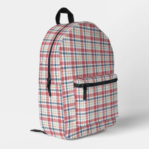 Mochila Impresa Patrón de Cuadro Clásico