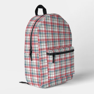 Mochila Impresa Patrón de Cuadro Clásico