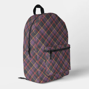 Mochila Impresa Patrón de Cuadro Clásico