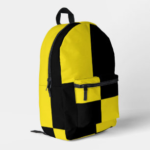 Mochila Impresa Patrón de cuadros amarillo negro