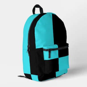 Mochila Impresa Patrón de cuadros azul negro