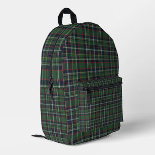 Mochila Impresa Patrón de cuadros escoceses clásico verde y rojo
