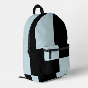 Mochila Impresa Patrón de cuadros negro espuma de mar