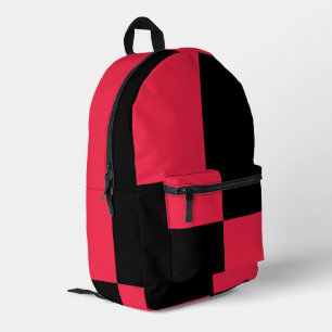 Mochila Impresa Patrón de cuadros negros y arándano