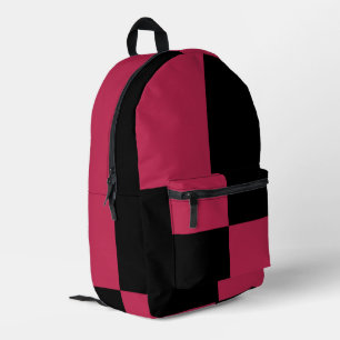 Mochila Impresa Patrón de cuadros rojos y negros