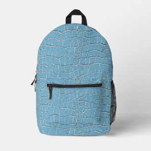 Mochila Impresa patrón de cuero azul