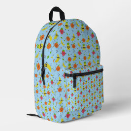 Mochila Impresa Patrón de cumpleaños Tutti Fruitti Frutas lindas b