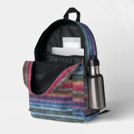 Mochila Impresa Patrón de Denim de Arcoiris