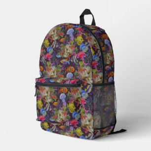 Mochila Impresa Patrón de desplome de la vida marina