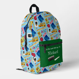 Mochila Impresa Patrón de días escolares
