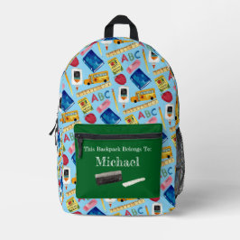 Mochila Impresa Patrón de días escolares