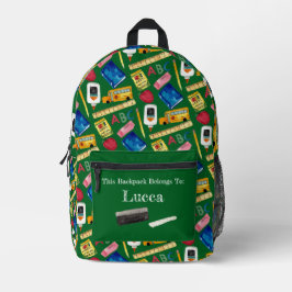 Mochila Impresa Patrón de días escolares