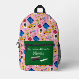 Mochila Impresa Patrón de días escolares