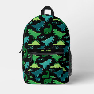Mochila Impresa Patrón de Dino de Dinosaurios Funny Negro Personal