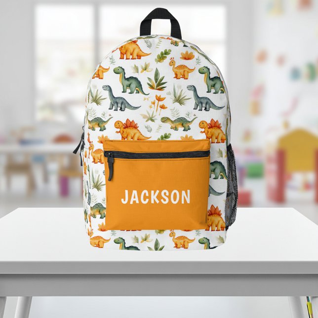 Mochila Impresa Patrón de dinosaurios personalizados para niños (Subido por el creador)