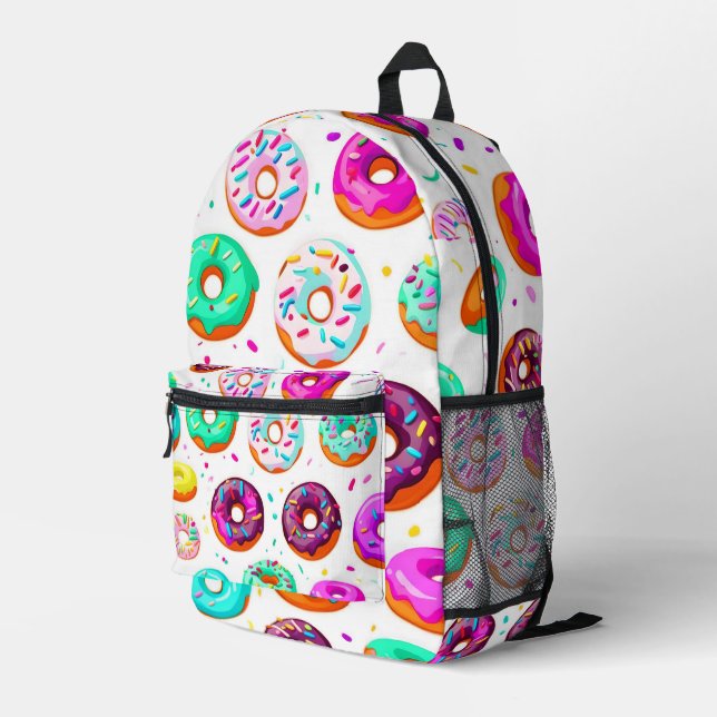 Mochila Impresa Patrón de donuts de crema yummy (Esquina derecha trasera )
