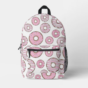Mochila Impresa Patrón De Donuts, Donuts Rosados, Espolvorines