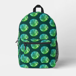 Mochila Impresa Patrón de éisbol veintage raro Fluorescente Verde