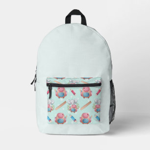Mochila Impresa Patrón de elefante de vuelta al cole
