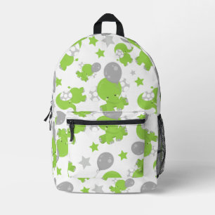 Mochila Impresa Patrón De Elefantes Verdes, Elefantes Cubiertos, E