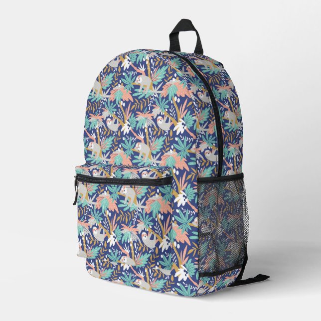 Mochila Impresa Patrón de eslora azul tropical (Esquina derecha trasera )